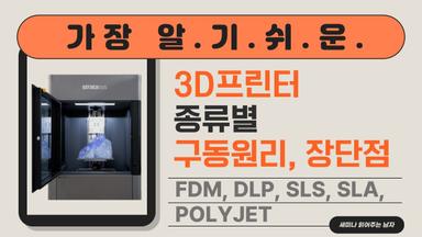 알기쉬운 3D프린터 종류별 구동원리, 장단점: FDM, DLP, SLS, SLA, PolyJet